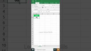 How To Write 0001 In Excel