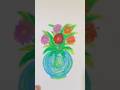 Crayon Flower Vase Drawing | Speedpaint #art #drawing #relaxartonline #butterflydrawing #oilpastel