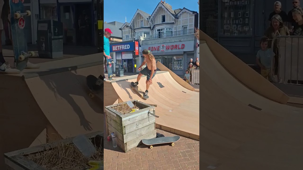 skating the ramp i built!! 