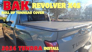 2024 Tundra installing the BAK Revolver X4s Tonneau roll up cover.