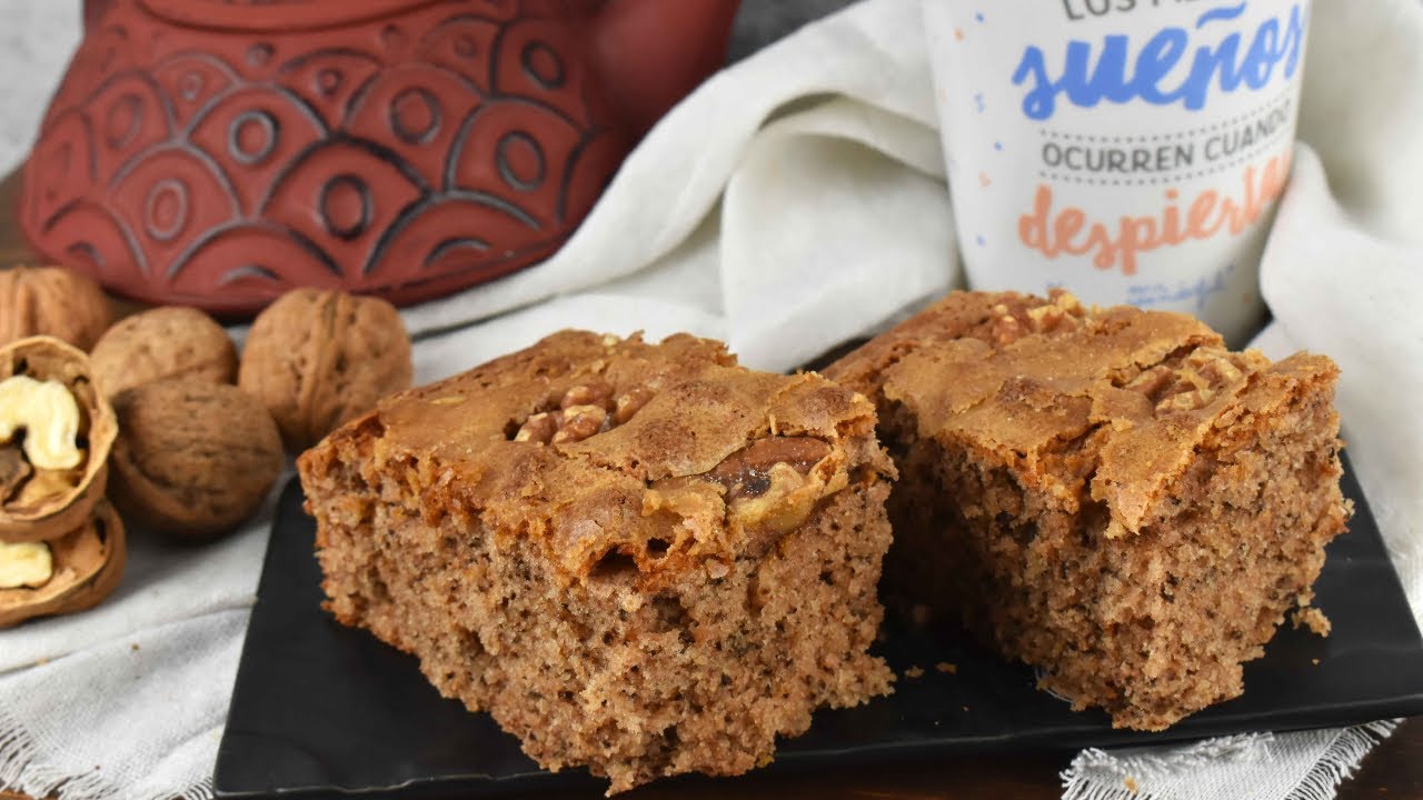 MERIENDA PERFECTA con este bizcocho de nuez SUPERESPONJOSO