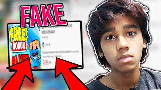 Exposing FAKE Robux giveaways of all time!!