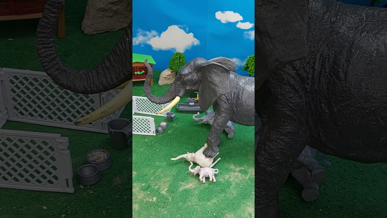 Small VS Giant Elephant #toys #shorts #funny