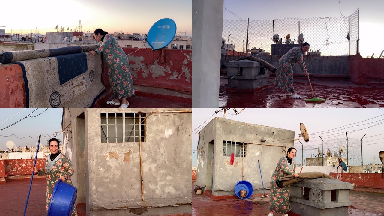 سلام شاركت معاكم تصبين الزرابي في السطح 