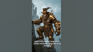 Kong is angry, claims he must  be the king of the judge over lion #baby #rescue #story #short #ai