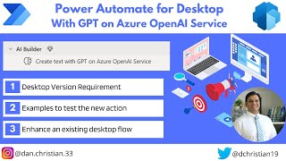 Power Automate for Desktop with GPT on Azure OpenAI Service