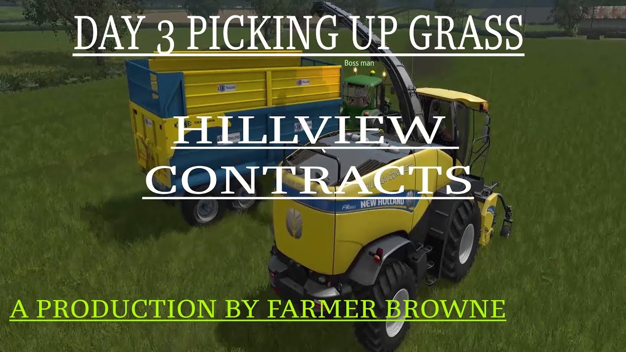 Grass Cutting With BossMan Day 3 Farming Simulator 17