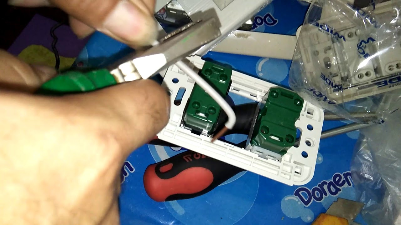 แนวทางประกอบติดตั้ง สวิท ปลั๊ก ฝา2ช่อง PANASONICรุ่นใหม่ แทนสวิทรุ่นเก่า