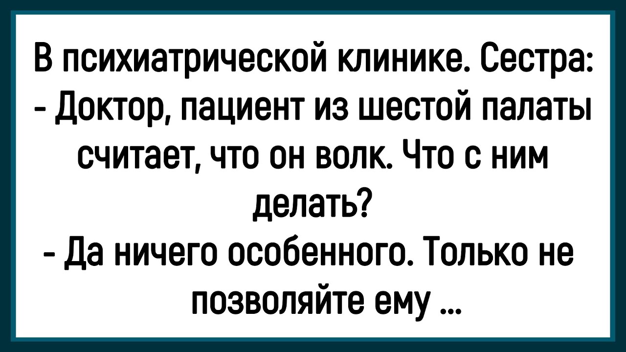 💎Как Пациент Из Шестой Палаты Волком Себя Считал! Сборник Смешных Анекдотов! Юмор! Позитив!