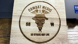 “SO OTHERS MAY LIVE” laser engraved with Xtool F2