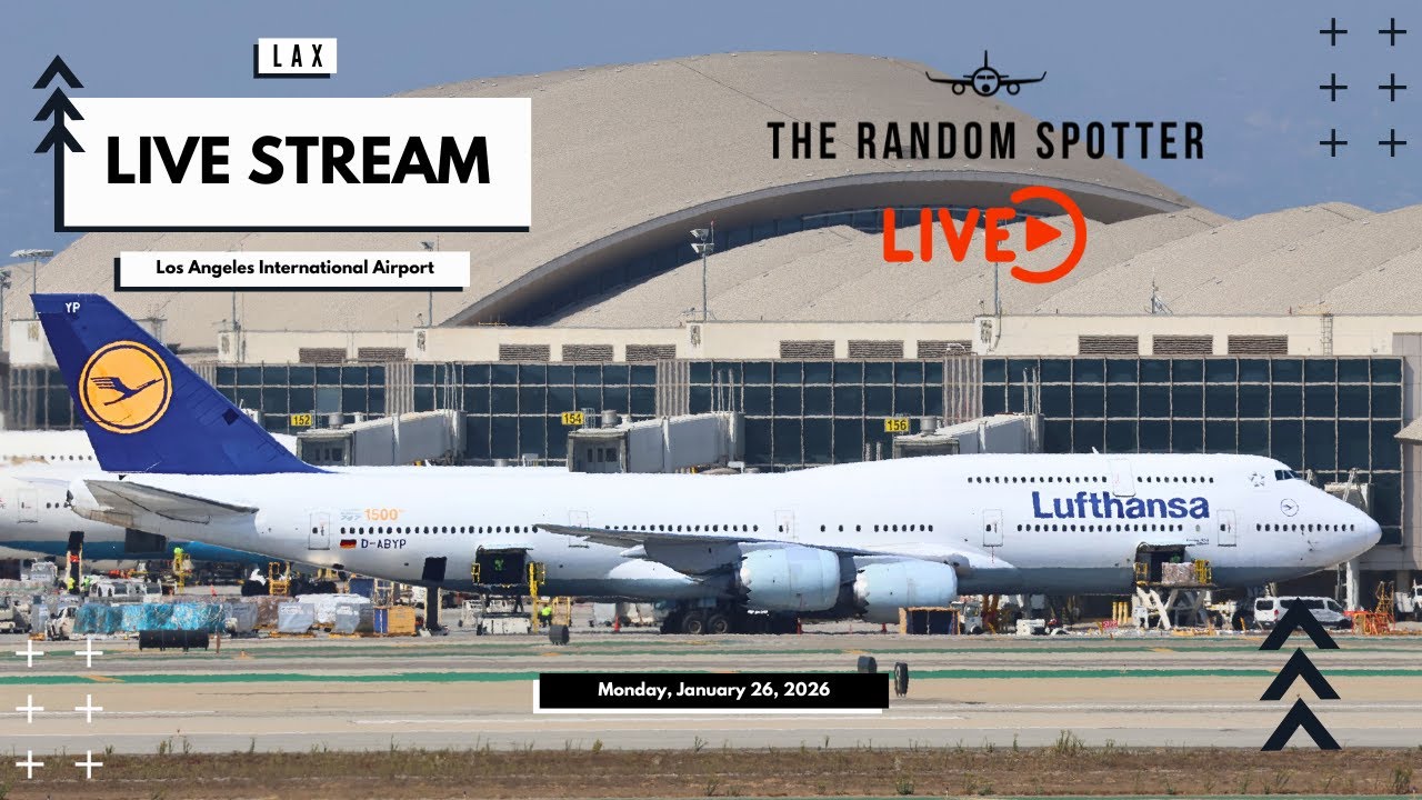 🔴✈️ LIVE LAX Airport Action with STUNNING Views & ATC | Evening Arrivals and Departures! 26-JAN-2026