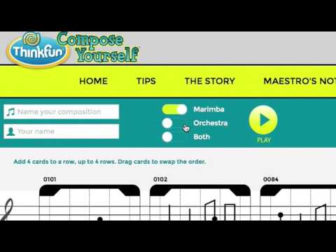 ThinkFun TN1600   Compose Yourself   Start Writing Original Music in Minutes