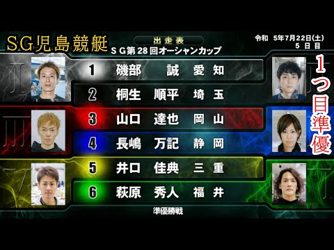 【SG児島準優1つ目】激戦①磯部②桐生③山口④長嶋⑤井口⑥萩原