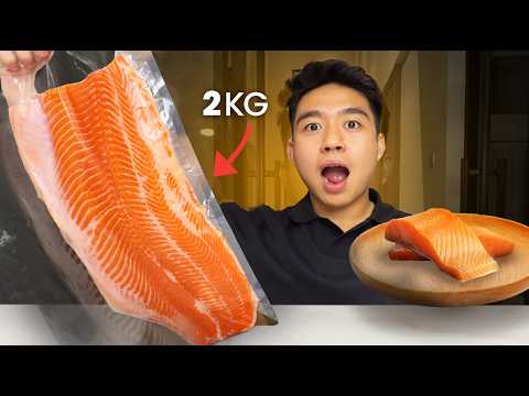 Mukbang Salmon Udang Mentah
