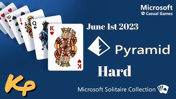 Microsoft Solitaire Collection - Daily Challenge - Pyramid Hard - June 1st 2023 - 2023-06-01