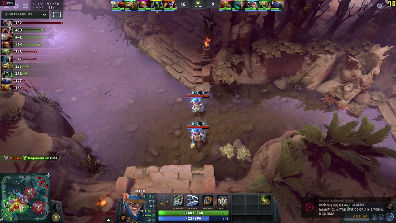 dota 2 7.00 i3 6100 rx460 2gb