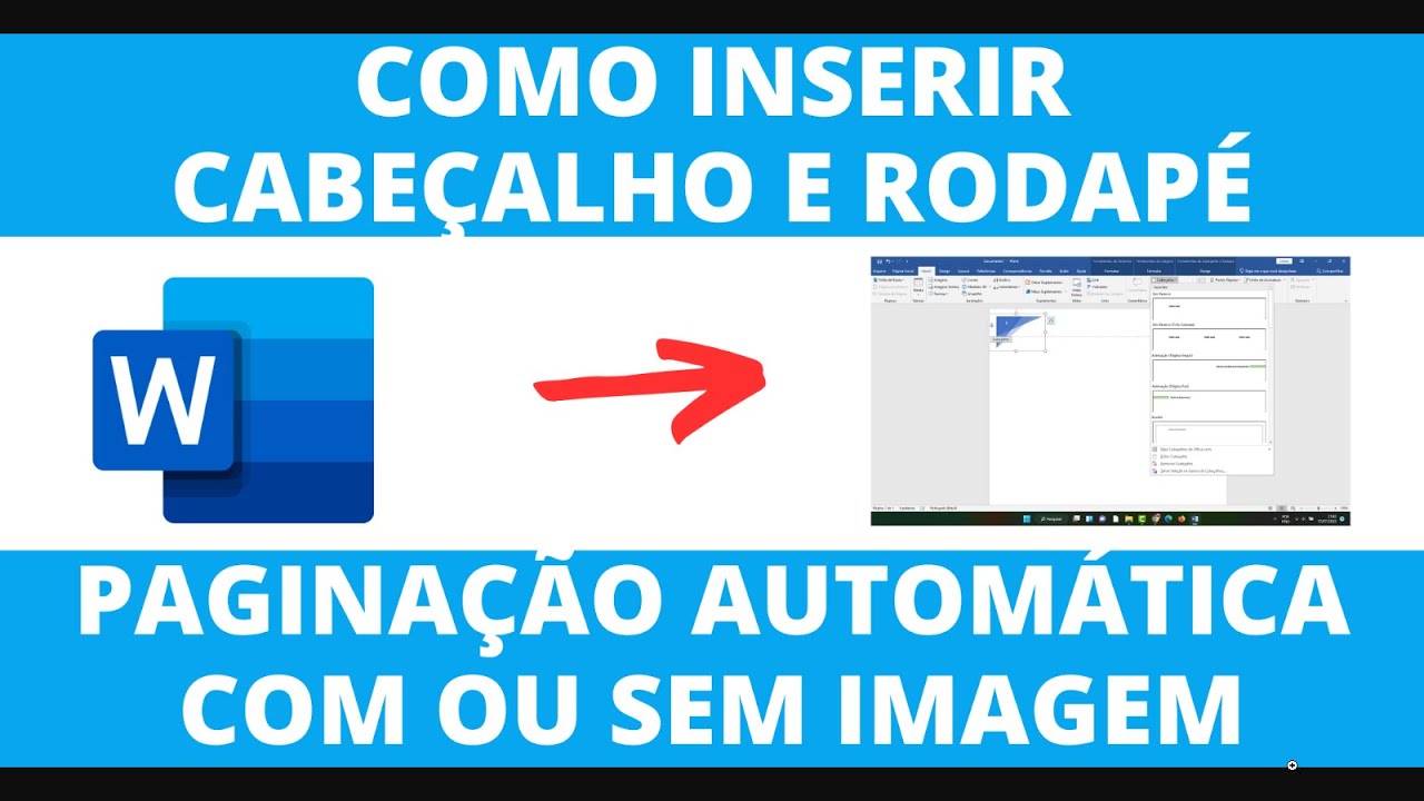 Como Inserir Cabeçalho e Rodapé no Word (Paginação Automática e Imagens ...