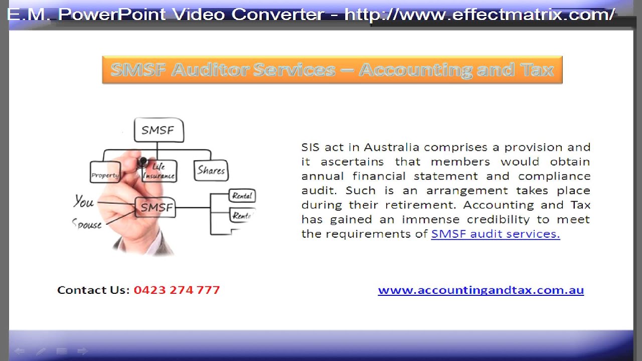 Accounting and Tax - SMSF Auditor Services - YouTube