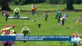 American Legion Post 21 in Tifton honors veterans with flags