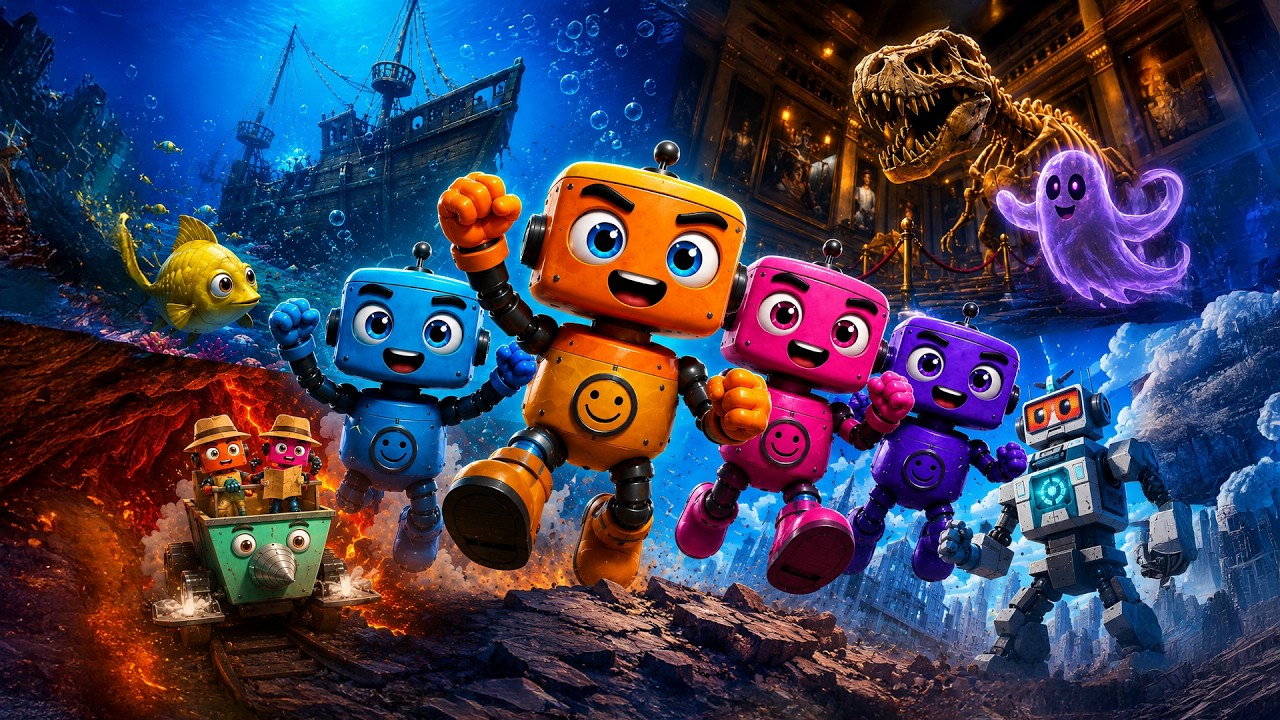 Rusty's World 🤖 Epic Robot Adventures | Shipwreck Mystery, Ghost Museum & Songs