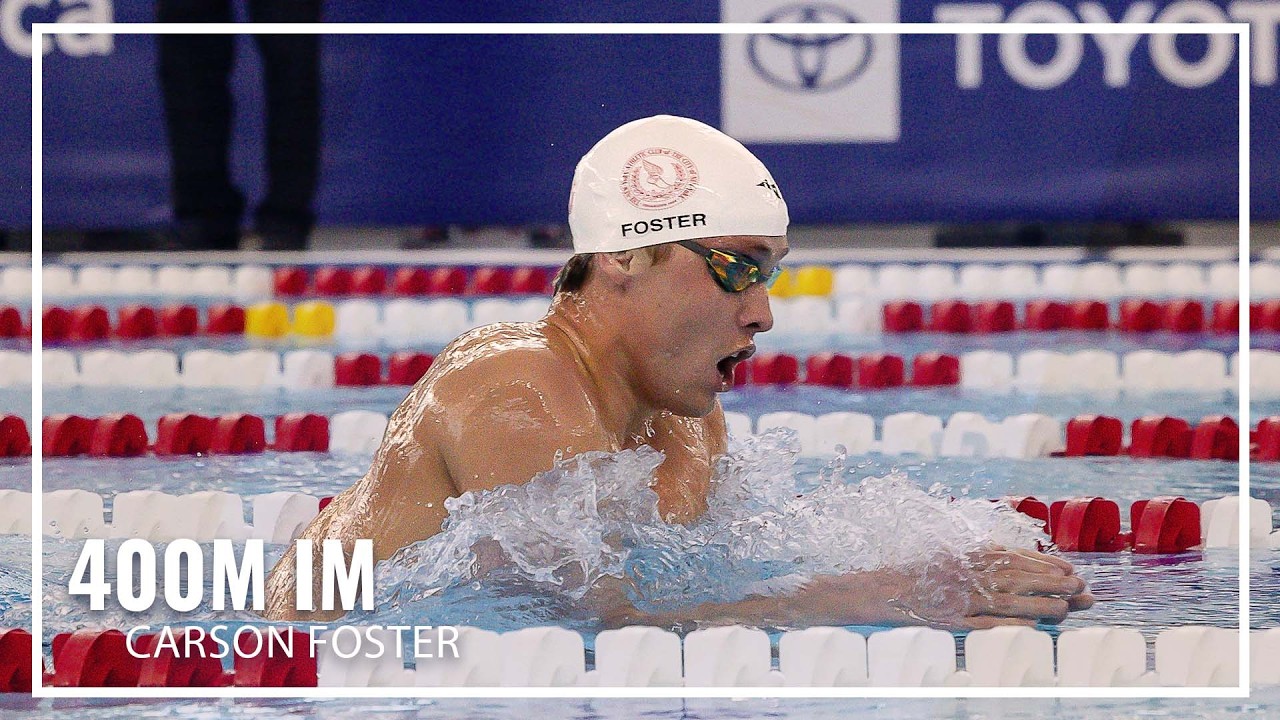 Карсон Фостер показал лучшее время в этом году на дистанции 400 метров комплексным плаванием | Се...