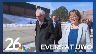 Gov. Evers tours UWO to promote proposed capital budget