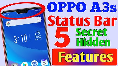 Oppo A3s||Android phone Status Bar 5 secret hidden features||You should know!