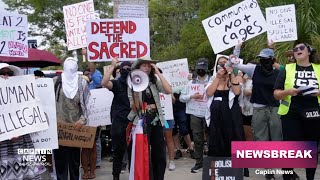 Trump visits “Alligator Alcatraz," sparking protests