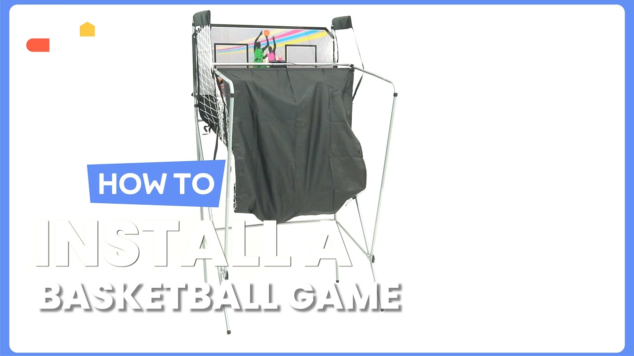 How to Install the Indoor Double Electronic Basketball Game with 4 Balls | SP35202 