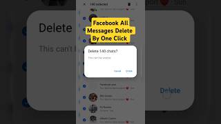 Facebook All Messages Delete By One Click | Facebook Messenger Se All Message Kaise Delete Kare