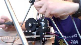 First test of our mendel extruder