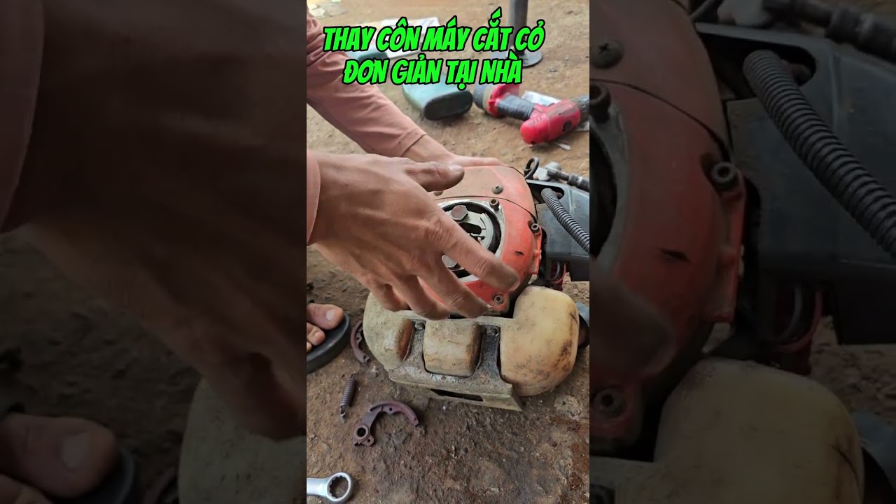 THAY CÔN MÁY CẮT CỎ ĐƠN GIẢN TẠI NHÀ #phamtrongtuan #maycatco #kawasakitj53e