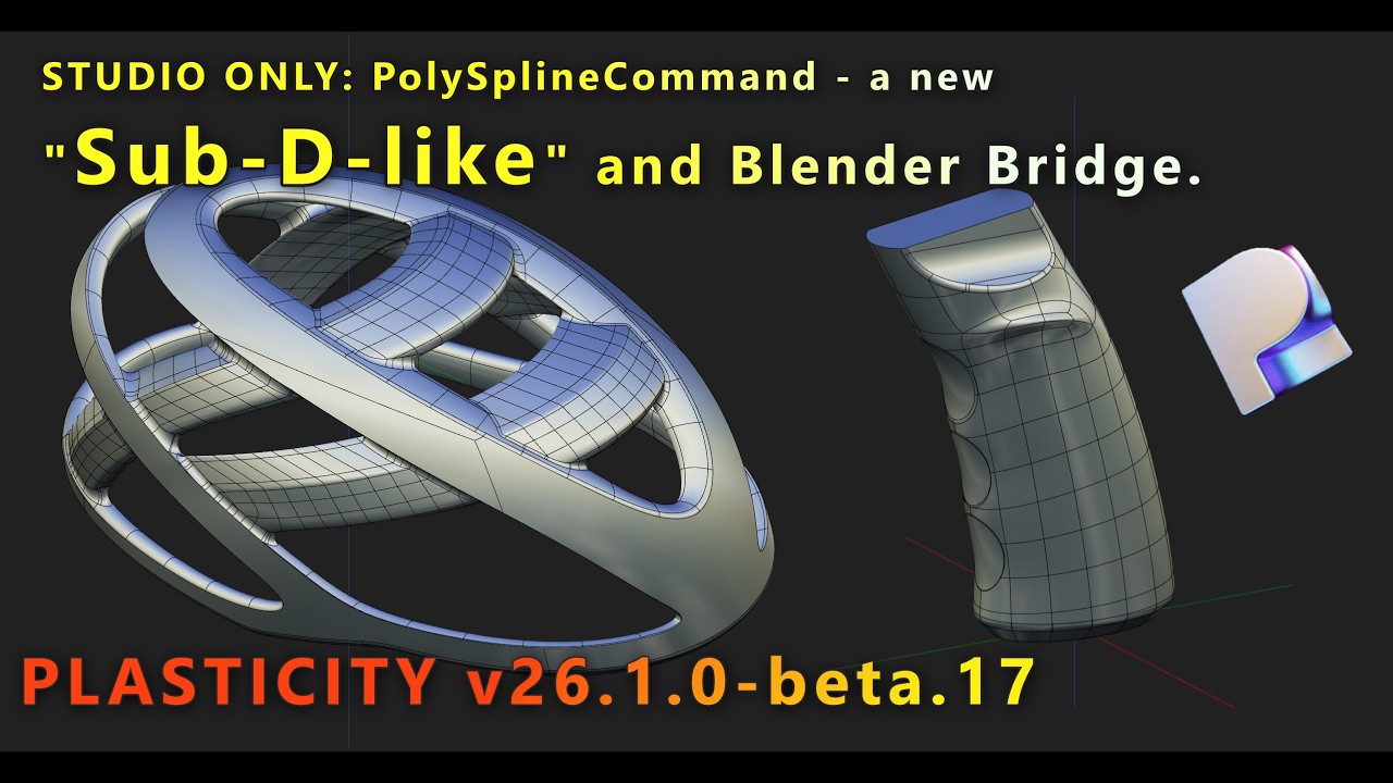 PLASTICITY v26.1.0-beta.17 | STUDIO ONLY: PolySplineCommand - a new 