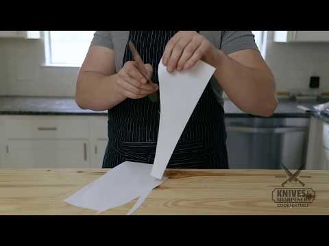 Before And After Sharpening A Knife...