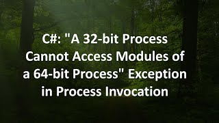 C#: "A 32-bit Process Cannot Access Modules of a 64-bit Process" Exception in Process Invocation