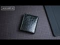 [Leather Handmade EP31] Making a Crocodile Bi-fold Wallet - Hand Skiving