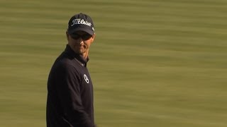 Adam Scott holes 36-foot eagle putt at Arnold Palmer