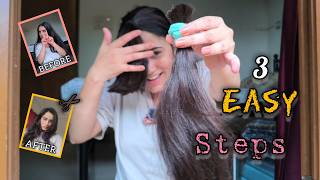 Easy Haircut at Home🏠|| I didn't know cutting my hair would be so Easy😌#simplehaircut #haircutathome