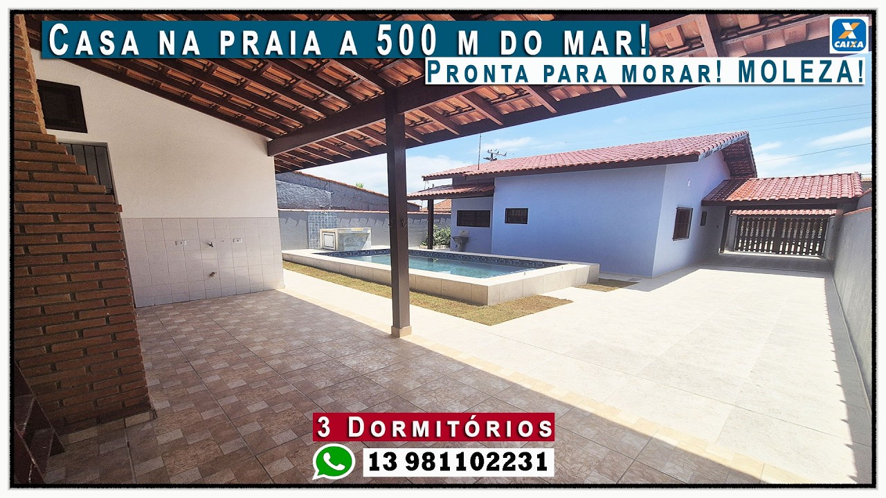 🏠 Casa perfeita com piscina a 500 m do mar 3 Dormitórios MOLELA!