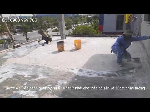 Video Quy trình chống thấm Sàn mái bằng Sika toppseal 107 - YouTube