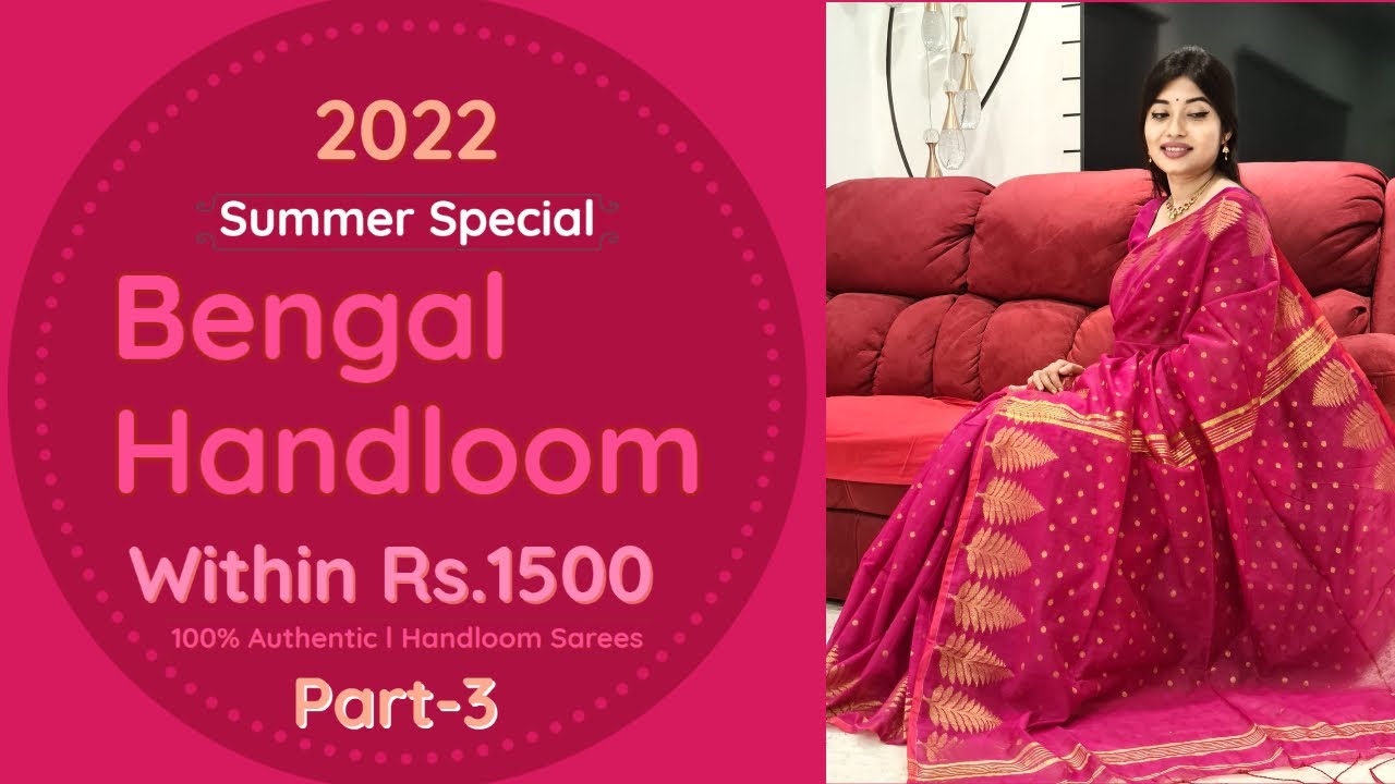 Debanjali's Hindi Series || 100% Authentic Bengal Handloom Sarees || Within Rs1000 || |Ep246 ||