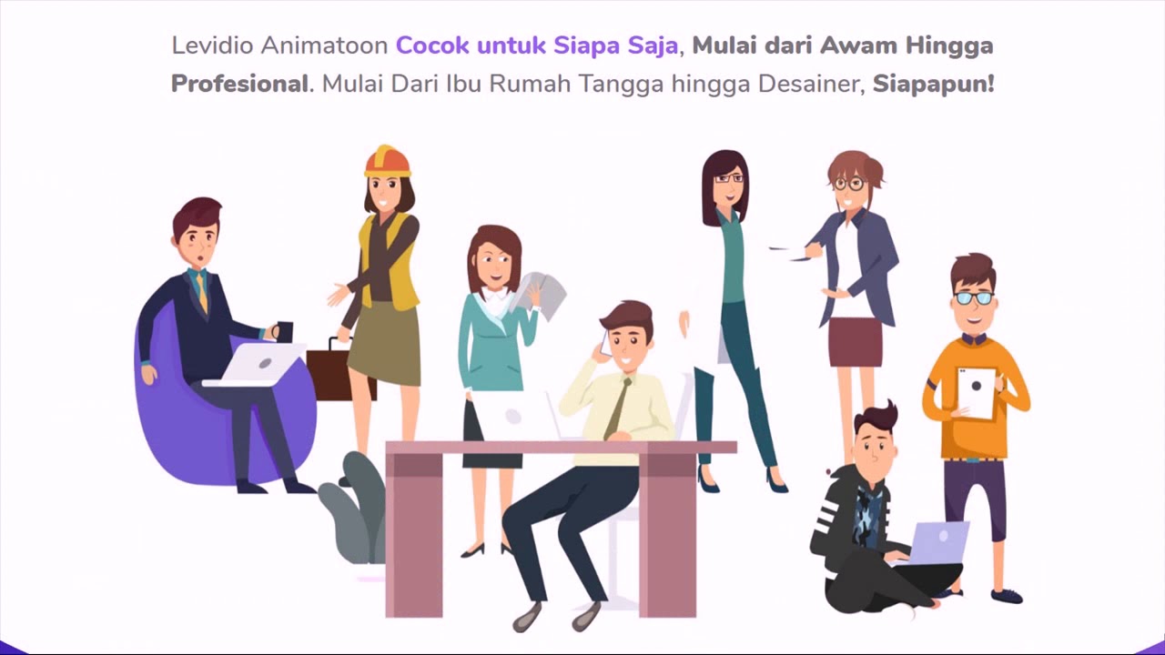 Levidio Animatoon cara download template ppt free