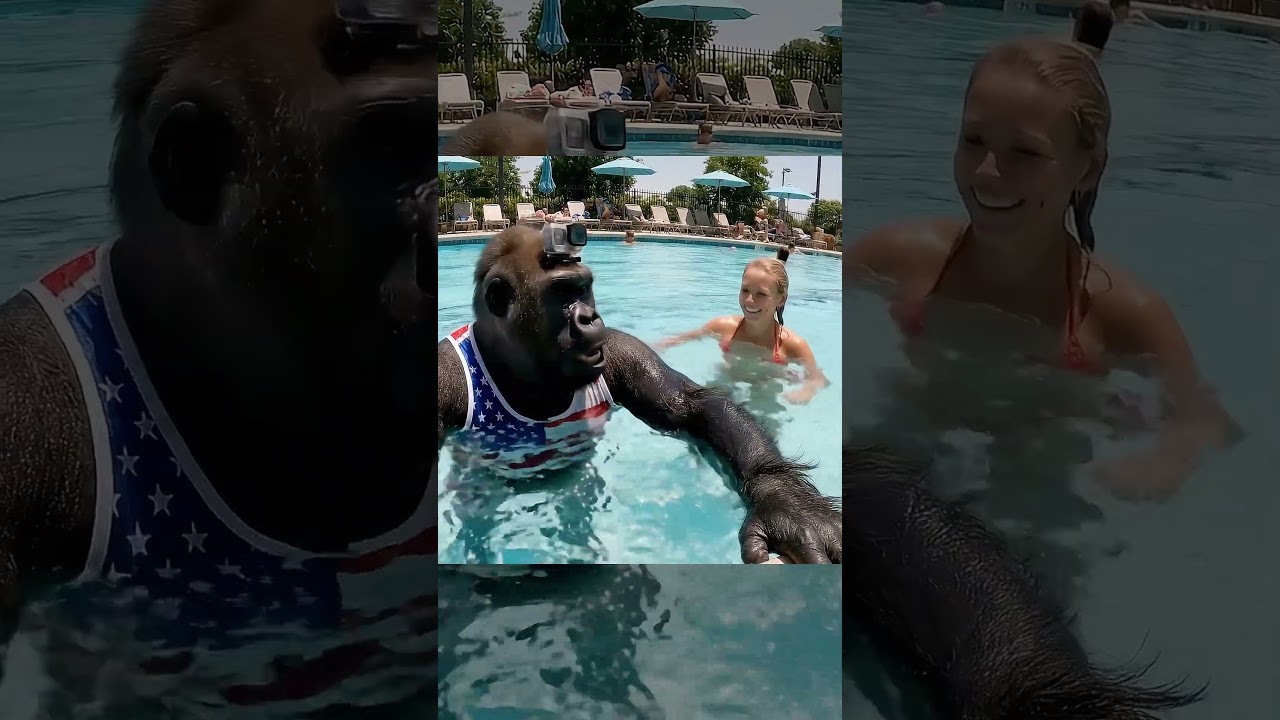 Swimming with Chicks Gary Gorilla Vlog Baby! 