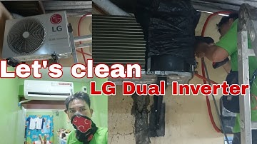 LG split type dual inverter general cleaning and preventive maintenance..