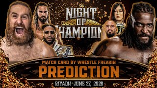 WWE Night of Champions 2026 - Match Card Prediction | Wrestle Freakin