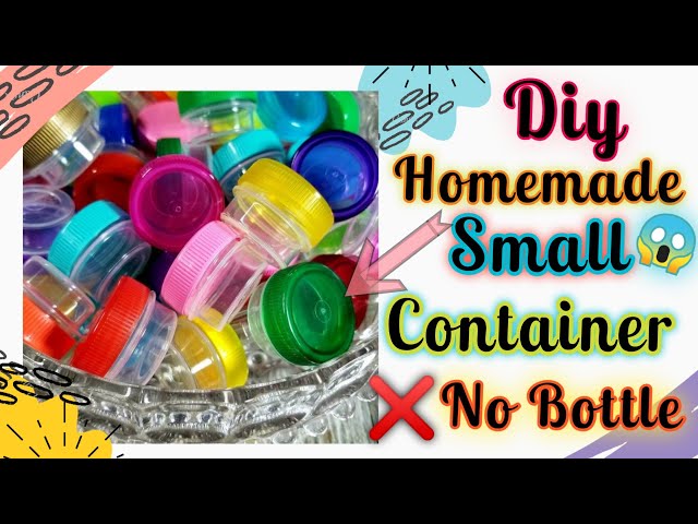 How to make small container/homemade lip balm container/homemade slime  container/Mini container 