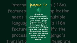 Famous Django Tip. Use Django's internationalisation (i18n) features #shorts Net Worth