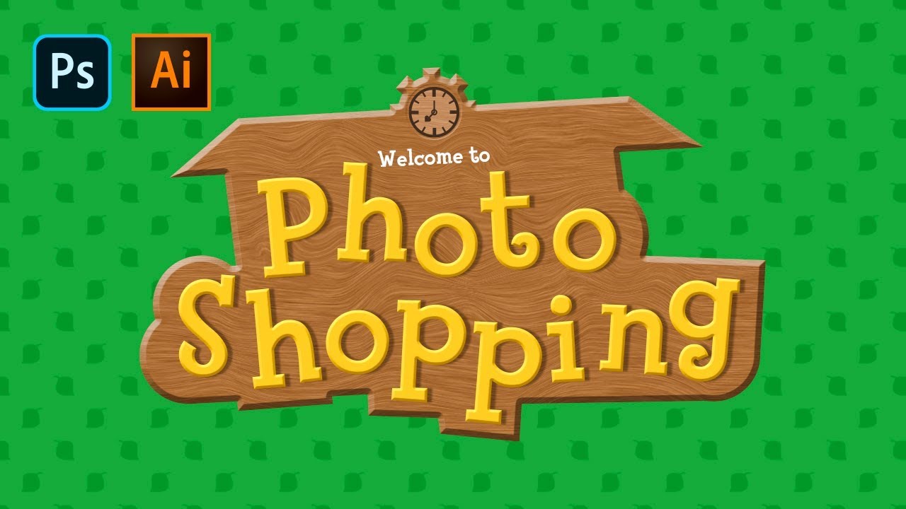Comment créer le logo d'Animal Crossing ! [Tuto Photoshop & Illustrator