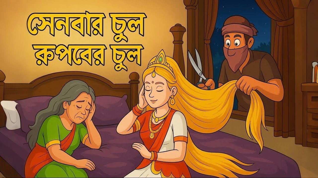 সোনার চুল রুপার চুল | Golden Hair | Bangla Golpo | Thakurmar Jhuli | Bangla Cartoon #banglagolpo
