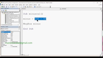 How to create Subtraction (Minus) Calculation in VBA in MS Excel 2016